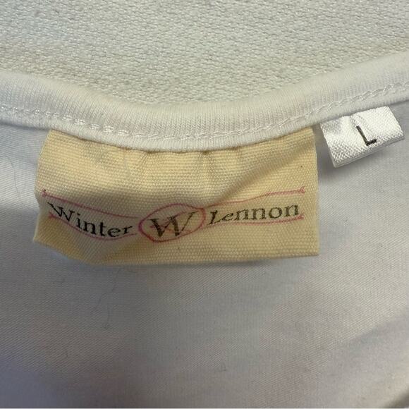 Winter Lennon Cami Slip Tank Top with Lace Extension Women’s Size Large white - Picture 4 of 8